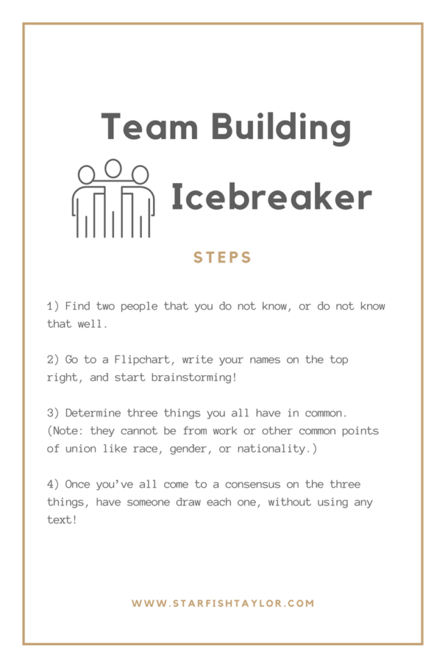Recipe for the Team Building icebreaker
